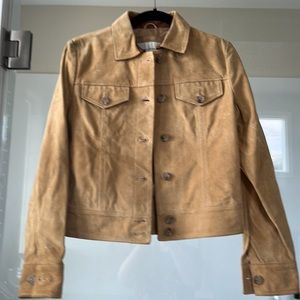 Banana Republic creamy mustard suede jacket